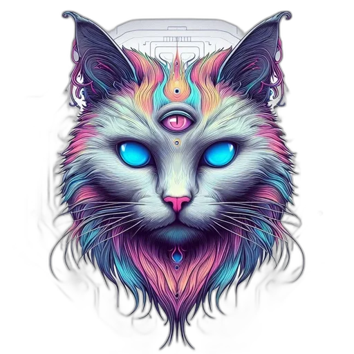 mask, face, creature, crown, fantasy art, cyberpunk, vaporwave, concept art transparent PNG cut-out