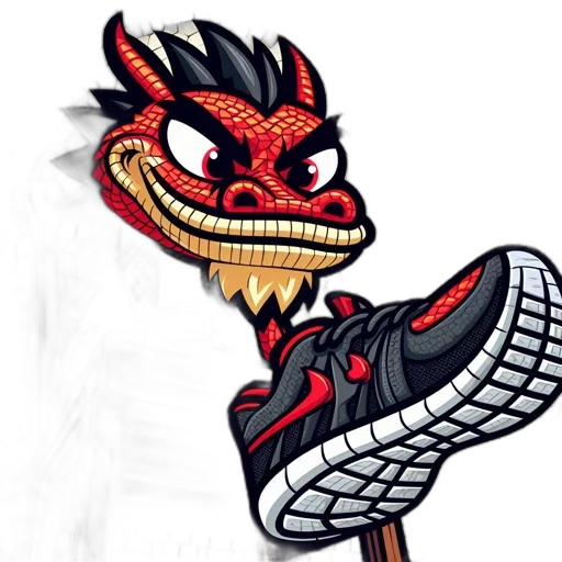 dragon, creature, mask, cartoon, concept art, pixel art, comic book art, image transparent PNG cut-out