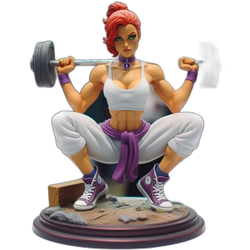 weapon, concept art, 3d render, pixel art, comic book art, colorful, figurine, female transparent PNG cut-out