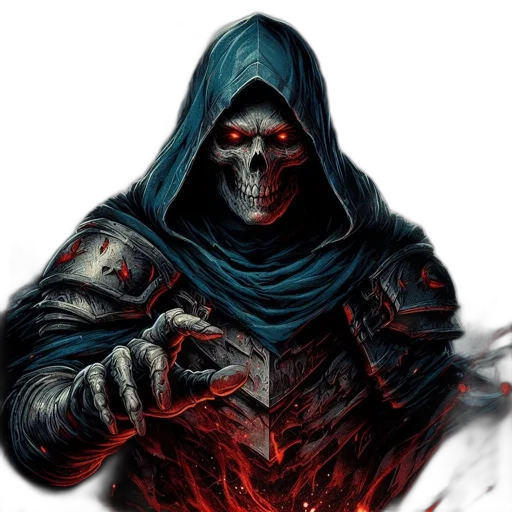 mask, face, comic book art, concept art, fantasy art, pixel art, red, imposing transparent PNG cut-out