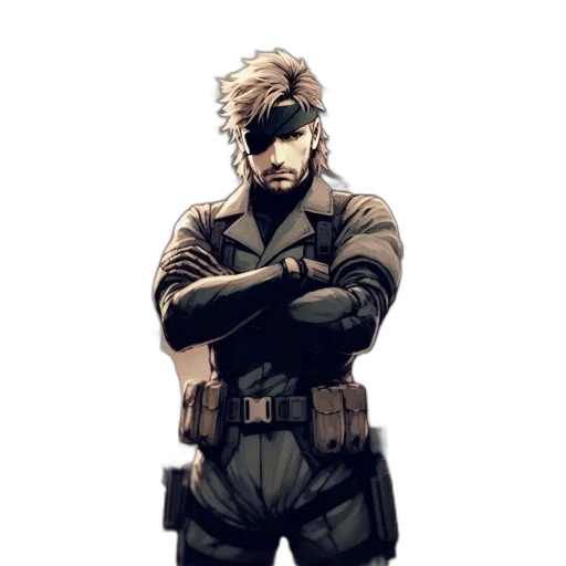 jacket, weapon, staff, mask, concept art, comic book art, pixel art, cyberpunk transparent PNG cut-out