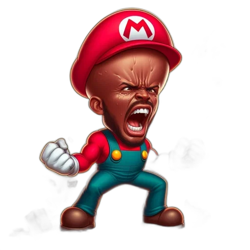 face, pixel art, concept art, comic book art, cartoon, mario, super, series transparent PNG cut-out