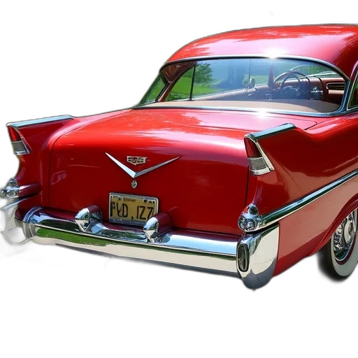 car, photorealistic, 3d render, concept art, red, vintage, shiny, chrome transparent PNG cut-out