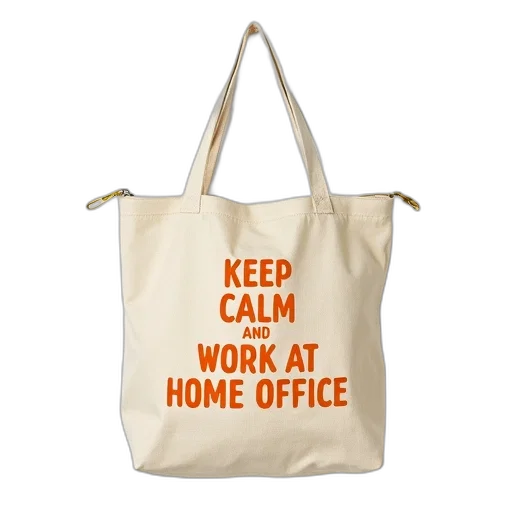 beige, canvas, tote, bag, white, interior, lining, displayed transparent PNG cut-out