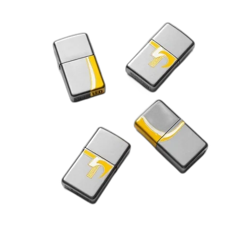 jewelry, 3d render, pixel art, concept art, set, four, silver, cigarette transparent PNG cut-out
