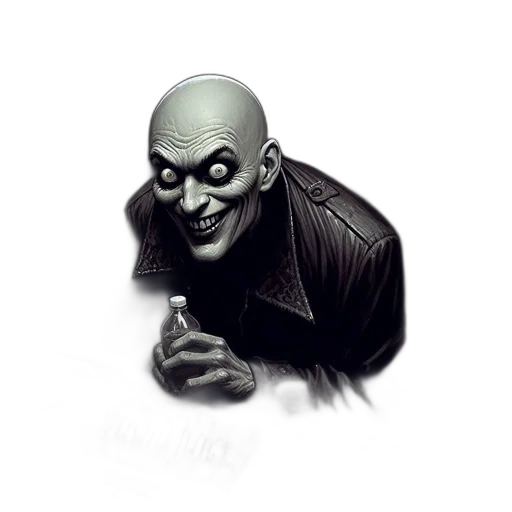 mask, face, jacket, creature, concept art, comic book art, cartoon, photorealistic transparent PNG cut-out