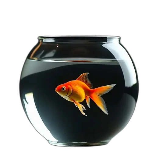 animal, photorealistic, 3d render, underwater, single, orange, goldfish, swimming transparent PNG cut-out