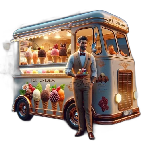 food, staff, 3d render, concept art, photorealistic, cartoon, city street, old-fashioned transparent PNG cut-out