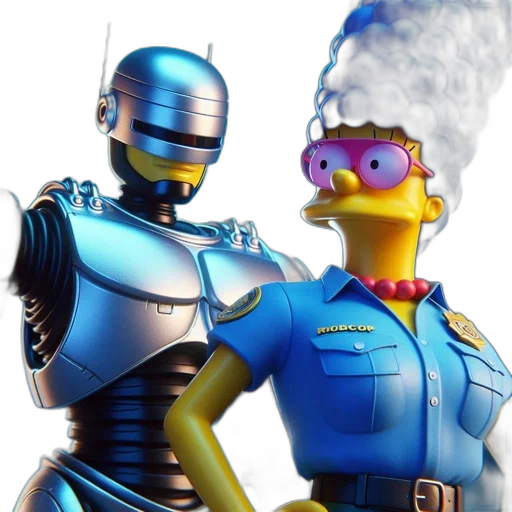 robot, staff, concept art, 3d render, vaporwave, outer space, underwater, two transparent PNG cut-out