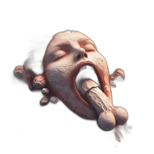 face, mask, creature, staff, concept art, 3d render, photorealistic, fantasy art transparent PNG cut-out