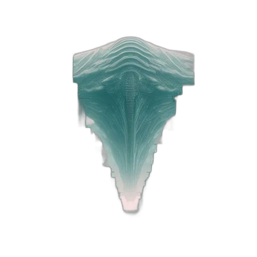 mask, shoes, dragon, crown, vaporwave, 3d render, concept art, underwater transparent PNG cut-out