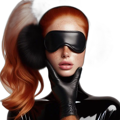 mask, hair, face, photorealistic, comic book art, 3d render, concept art, person transparent PNG cut-out