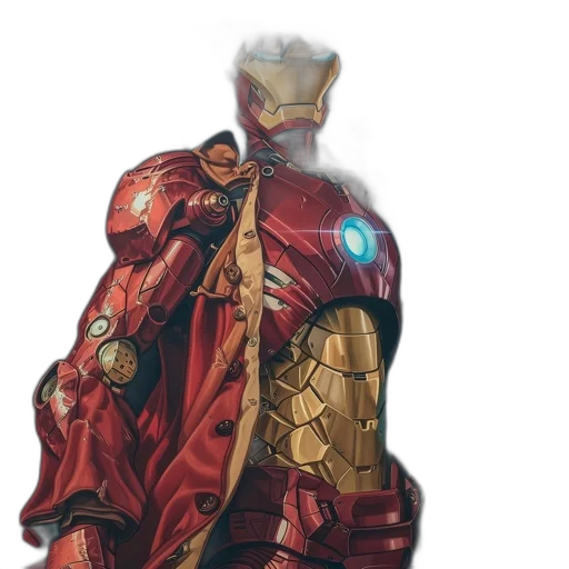jacket, mask, crown, weapon, concept art, comic book art, 3d render, pixel art transparent PNG cut-out