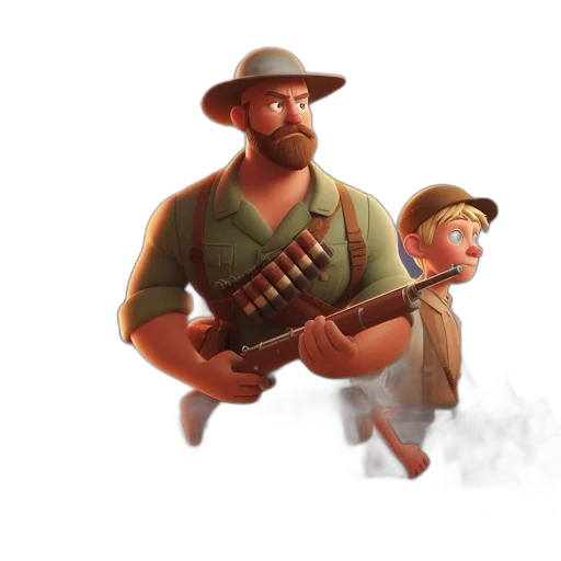 weapon, staff, hat, animal, concept art, 3d render, fantasy art, pixel art transparent PNG cut-out