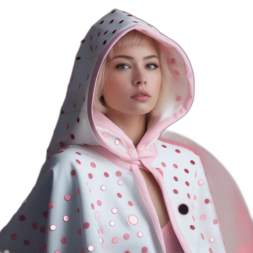 jacket, umbrella, dress, 3d render transparent PNG cut-out