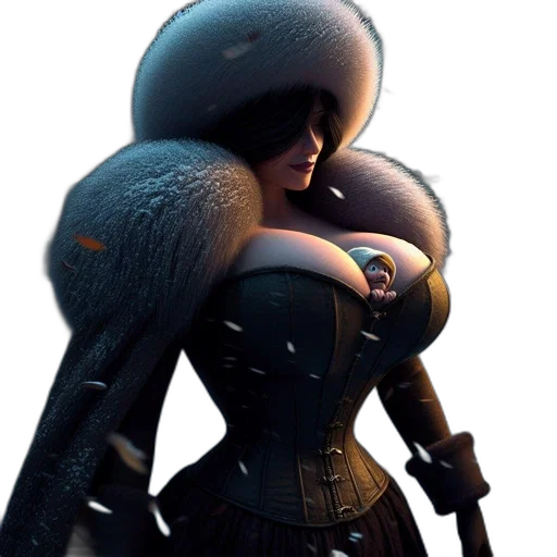 robot, jacket, weapon, dress, concept art, 3d render, cyberpunk, fantasy art transparent PNG cut-out