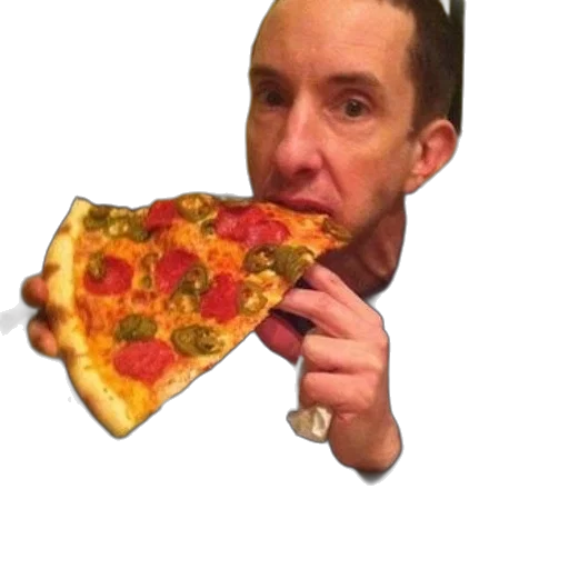 food, face, weapon, umbrella, man, enjoying, slice, pepperoni transparent PNG cut-out