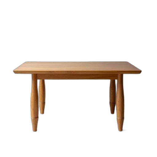furniture, 3d render, earth tones, wooden, table, smooth, surface, four transparent PNG cut-out