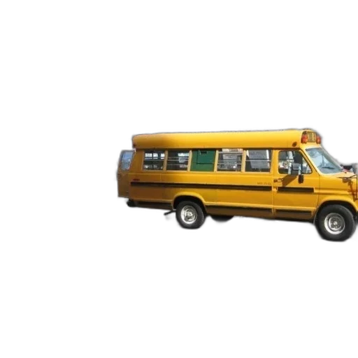 car, 3d render, concept art, photorealistic, yellow, bus, parked, street transparent PNG cut-out