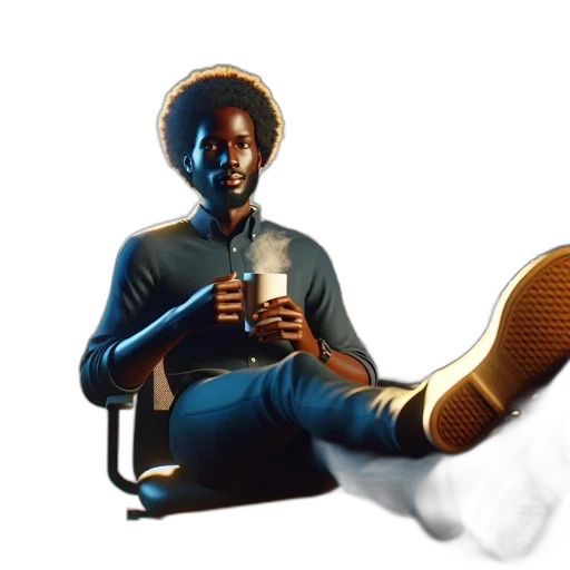 robot, bottle, shoes, staff, concept art, comic book art, 3d render, cartoon transparent PNG cut-out