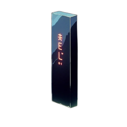 jewelry, bottle, staff, 3d render, illuminated, tall, rectangular, structure transparent PNG cut-out