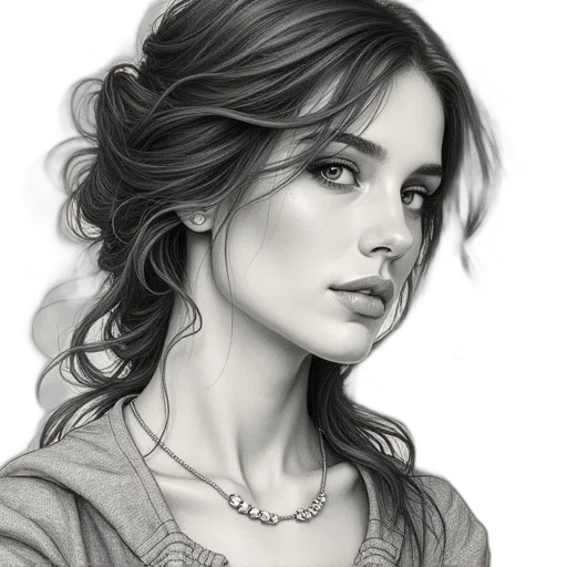 jewelry, face, dress, photorealistic transparent PNG cut-out