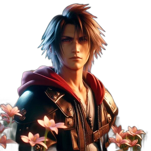 concept art, fantasy art, photorealistic, 3d render, red, young, male, character transparent PNG cut-out