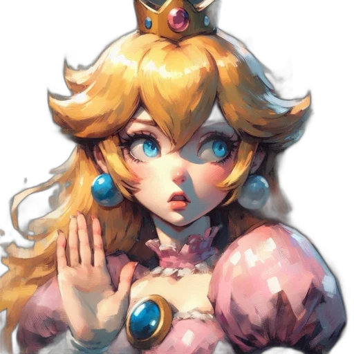 crown, dress, face, staff, concept art, pixel art, watercolor, fantasy art transparent PNG cut-out