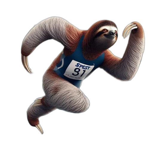animal, creature, hair, concept art, 3d render, photorealistic, sloth, spect transparent PNG cut-out