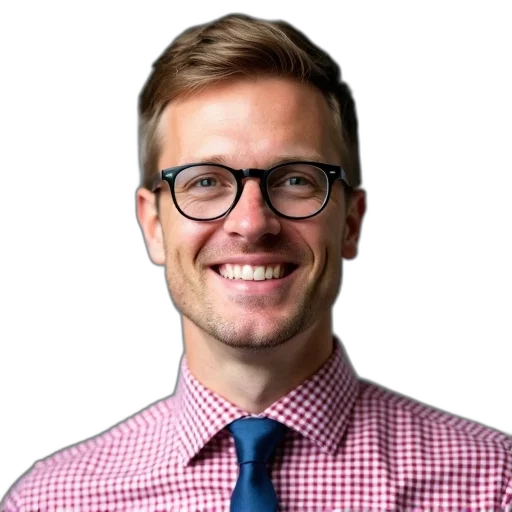 staff, face, jacket, hair, man, short, wearing, glasses transparent PNG cut-out