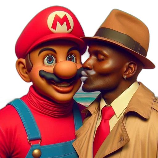 mask, face, concept art, comic book art, mario, man, trench, coat transparent PNG cut-out