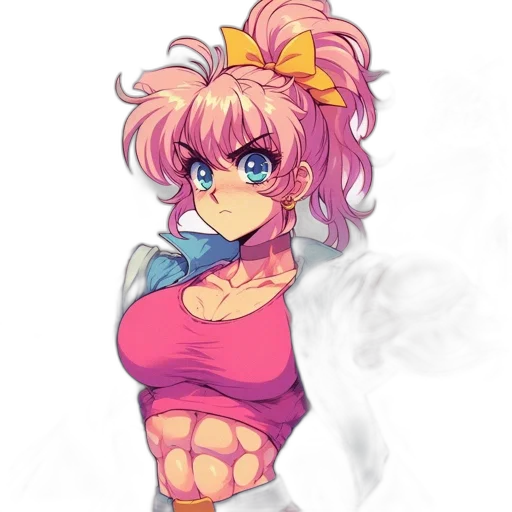 dress, weapon, anime, pixel art, concept art, vaporwave, fire, neon transparent PNG cut-out