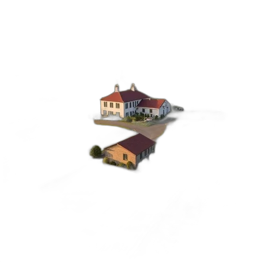 building, umbrella, 3d render, concept art transparent PNG cut-out