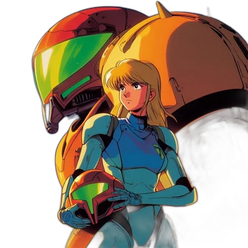 robot, jacket, concept art, anime, comic book art, pixel art, outer space, colorful transparent PNG cut-out