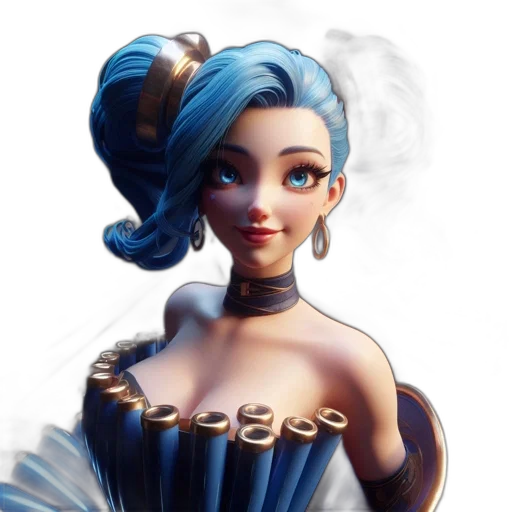 dress, jewelry, staff, fantasy art, concept art, 3d render, photorealistic, blue transparent PNG cut-out