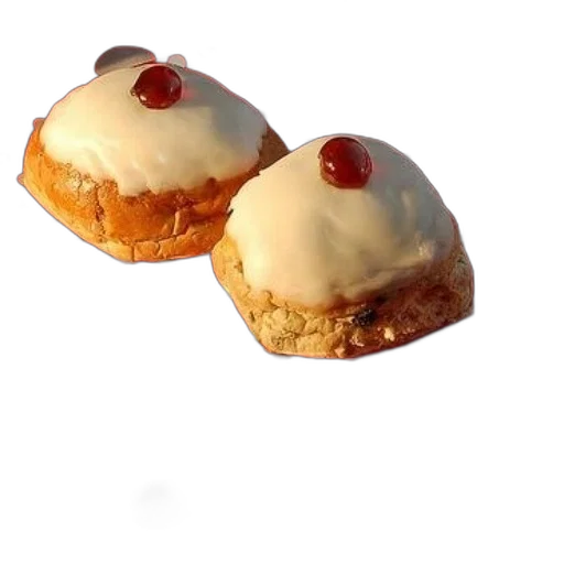 food, crown, jewelry, photorealistic, 3d render, two, frosted, pastries transparent PNG cut-out