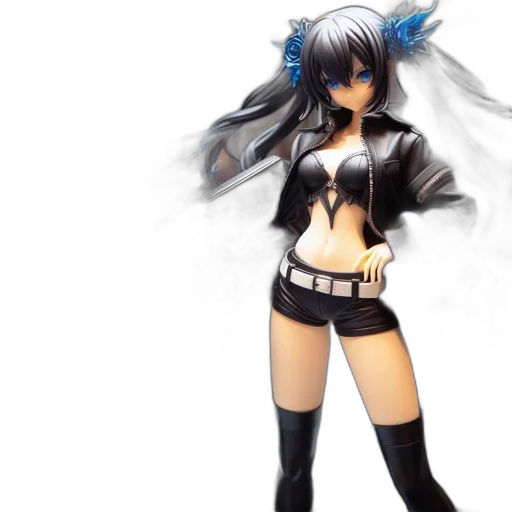 concept art, 3d render, fantasy art, anime, monochrome, anime-styled, figure, portrays transparent PNG cut-out