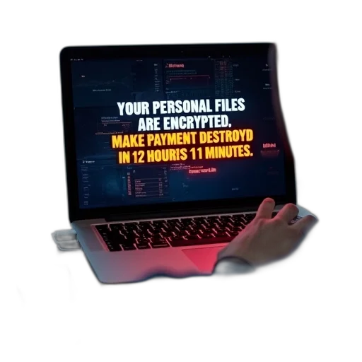 weapon, jacket, cyberpunk, person, sitting, front, laptop, displaying transparent PNG cut-out
