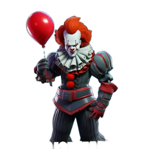 creature, weapon, concept art, 3d render, pixel art, menacing, clown, jester transparent PNG cut-out