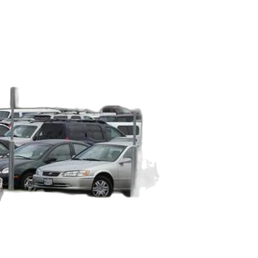 car, 3d render, parking, lot, cars, large, inflatable, cup transparent PNG cut-out