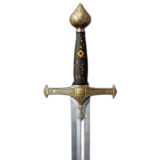 sword, weapon, staff, crown, fantasy art, 3d render, concept art, pixel art transparent PNG cut-out