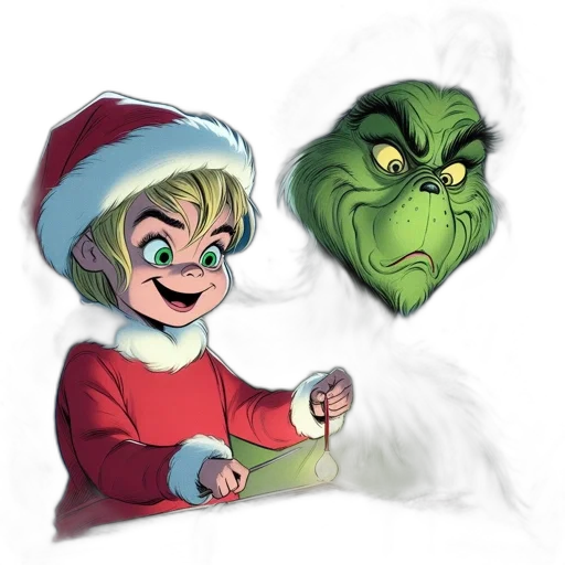 concept art, comic book art, fantasy art, pixel art, young, boy, santa, outfit transparent PNG cut-out