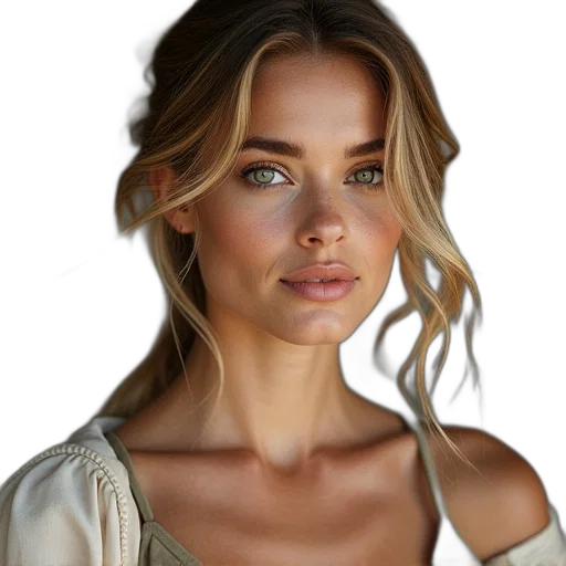 face, dress, jewelry, hair transparent PNG cut-out
