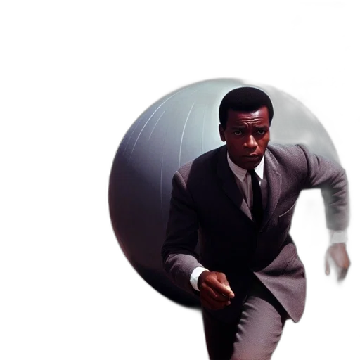 robot, umbrella, concept art, comic book art, outer space, suited, man, runs transparent PNG cut-out