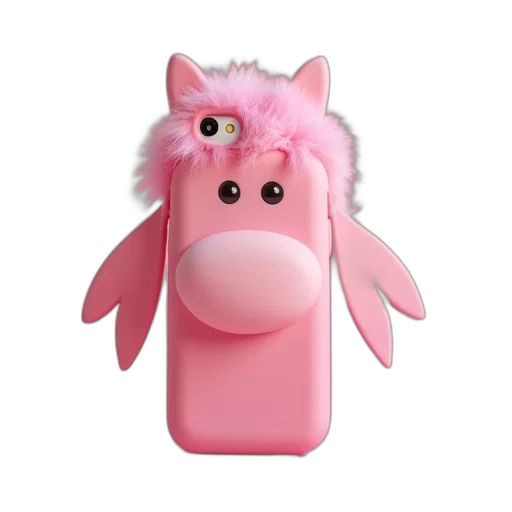animal, creature, 3d render, pink, horse, case, iphone transparent PNG cut-out