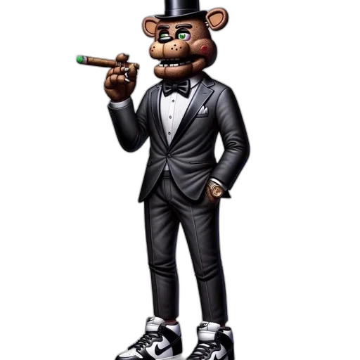 staff, animal, concept art, 3d render, cartoon, pixel art, animated, bear transparent PNG cut-out