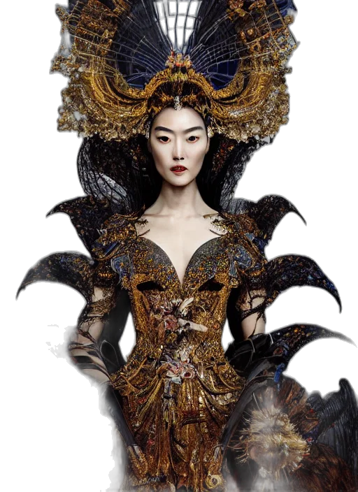 crown, dragon, mask, dress transparent PNG cut-out