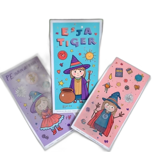 image, features, collection, stickers, magical, theme, there, three transparent PNG cut-out