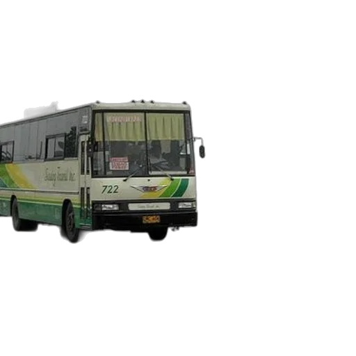 3d render, photorealistic, concept art, pixel art, bus, number, 722, driving transparent PNG cut-out