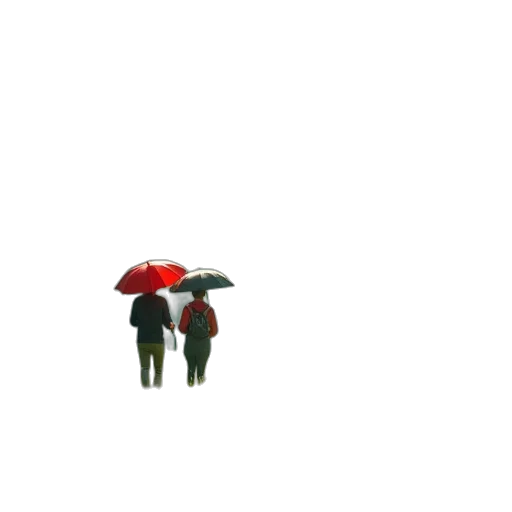 umbrella, jacket, hat, pixel art, 3d render, concept art, photorealistic, rain transparent PNG cut-out